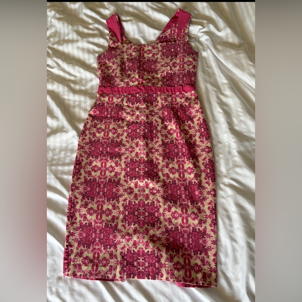 Vesper Elegant Pink Floral summer Dress
